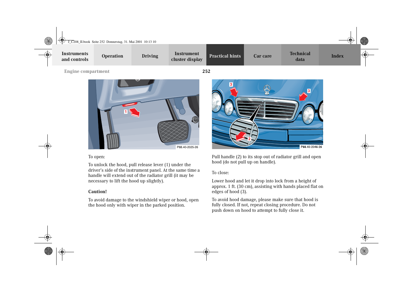 Mercedes-Benz 2002 CLK 55 AMG User Manual | Page 255 / 330