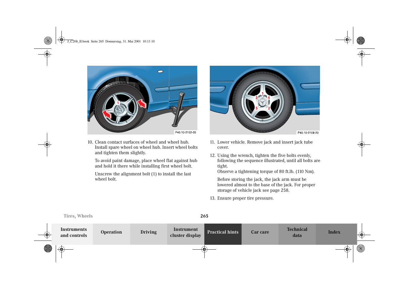 Mercedes-Benz 2002 CLK 55 AMG User Manual | Page 268 / 330