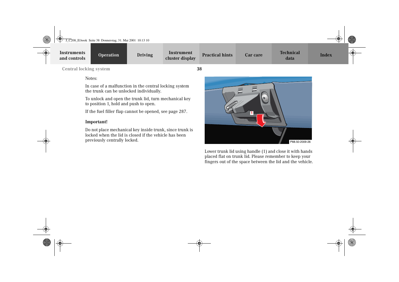 Mercedes-Benz 2002 CLK 55 AMG User Manual | Page 41 / 330