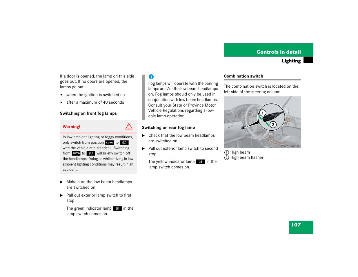 Mercedes-Benz 2004 G 500 User Manual | Page 107 / 376