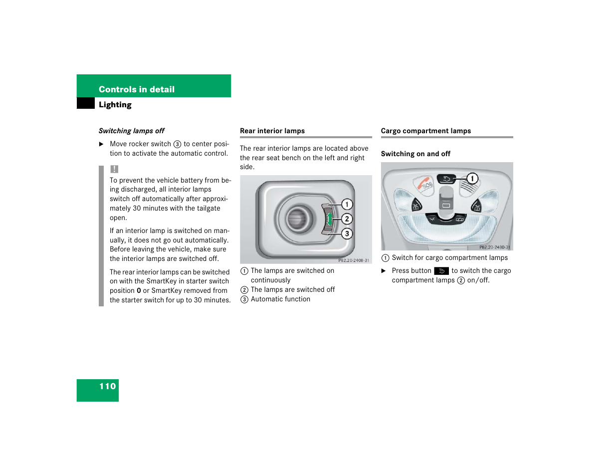 Mercedes-Benz 2004 G 500 User Manual | Page 110 / 376