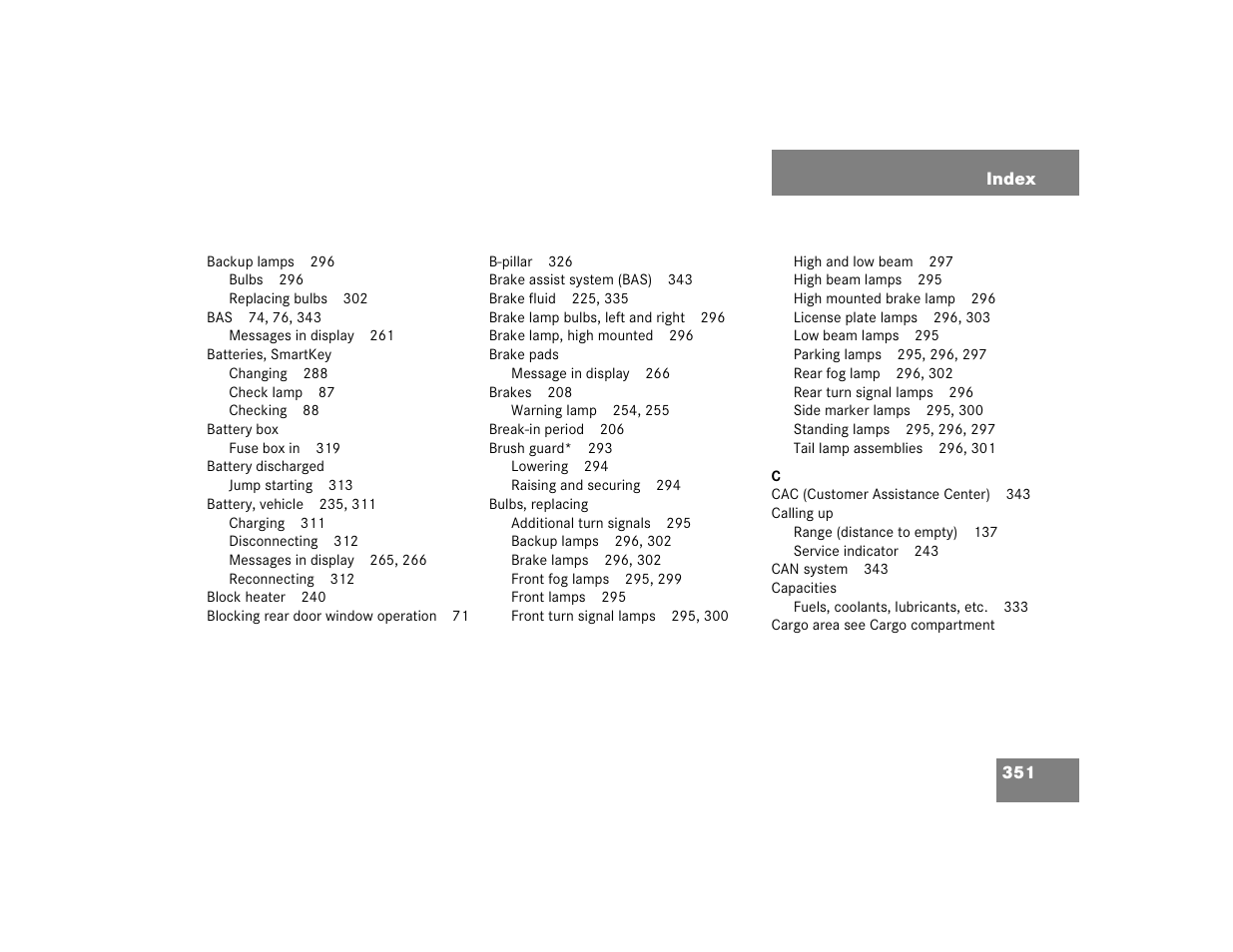 Mercedes-Benz 2004 G 500 User Manual | Page 351 / 376