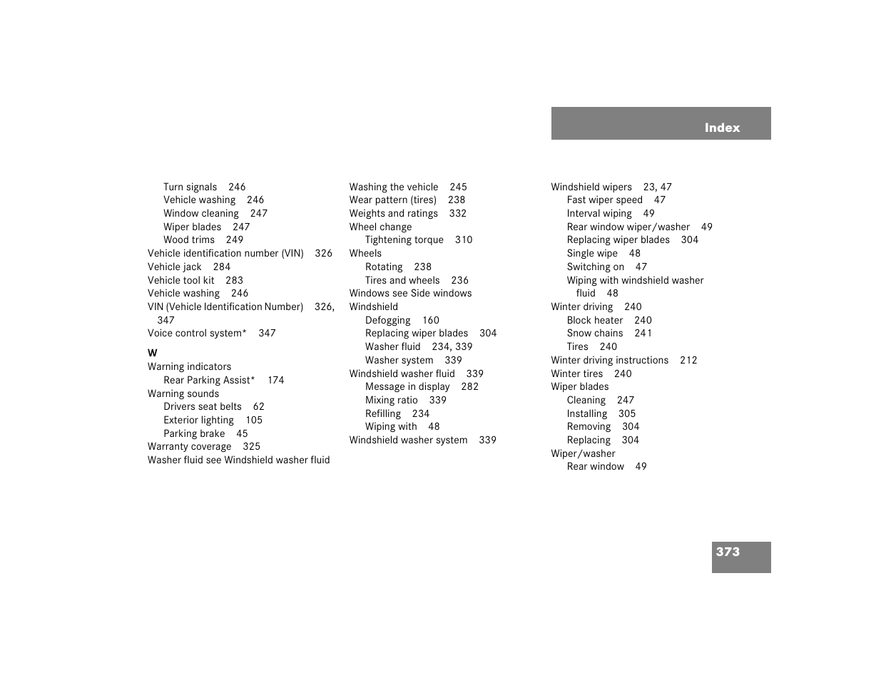 Mercedes-Benz 2004 G 500 User Manual | Page 373 / 376