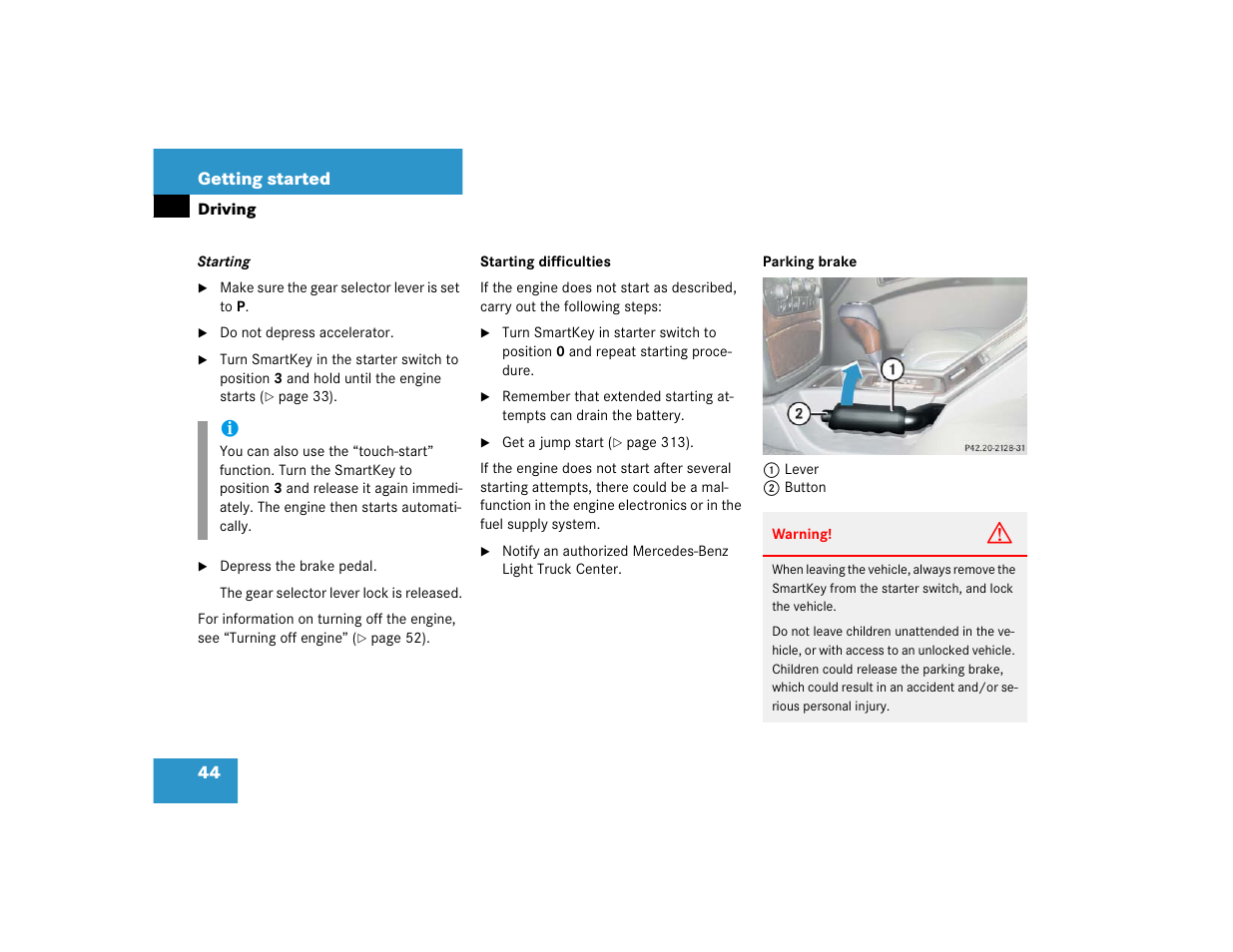 Mercedes-Benz 2004 G 500 User Manual | Page 44 / 376