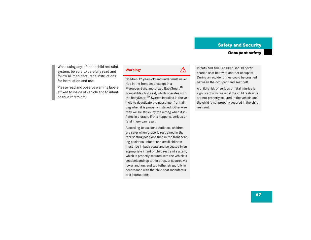Mercedes-Benz 2004 G 500 User Manual | Page 67 / 376