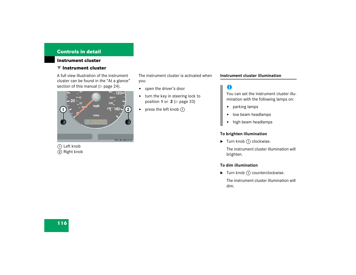 Mercedes-Benz 2004 ML 500 User Manual | Page 116 / 344