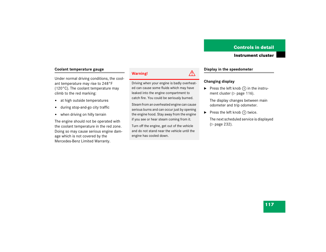 Mercedes-Benz 2004 ML 500 User Manual | Page 117 / 344