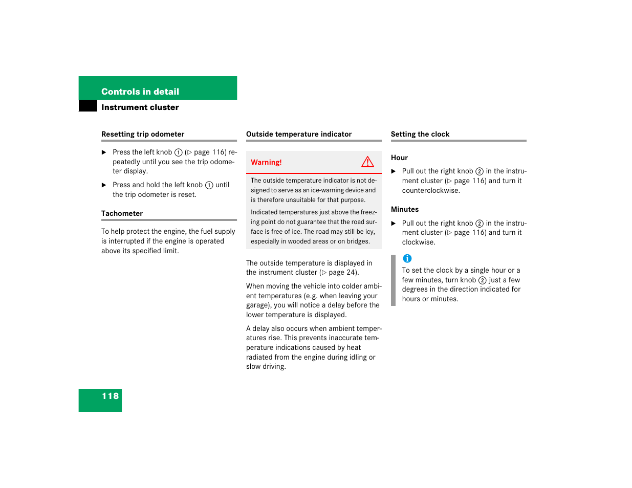 Mercedes-Benz 2004 ML 500 User Manual | Page 118 / 344