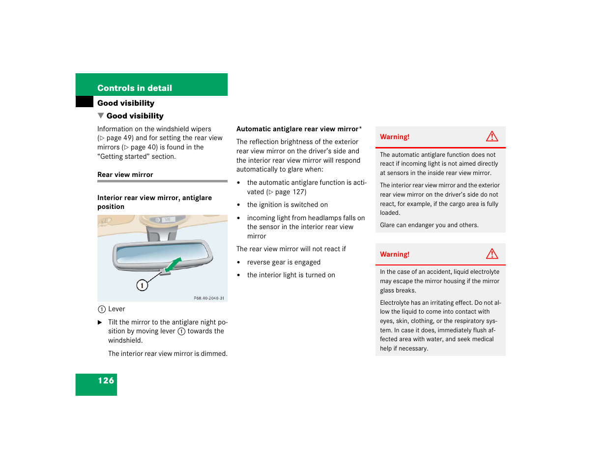 Mercedes-Benz 2004 ML 500 User Manual | Page 126 / 344