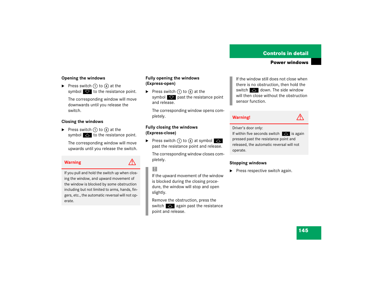 Mercedes-Benz 2004 ML 500 User Manual | Page 145 / 344