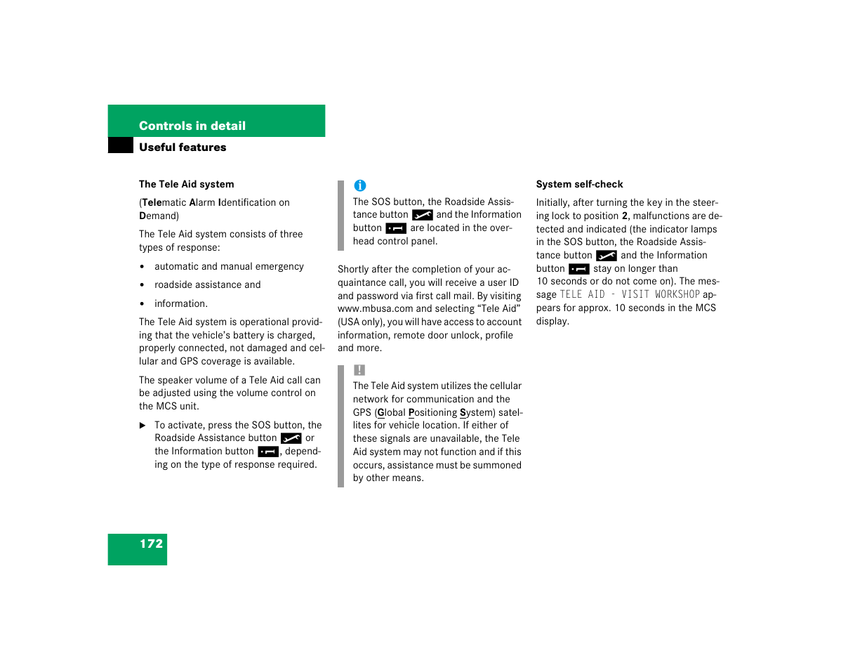 Mercedes-Benz 2004 ML 500 User Manual | Page 172 / 344
