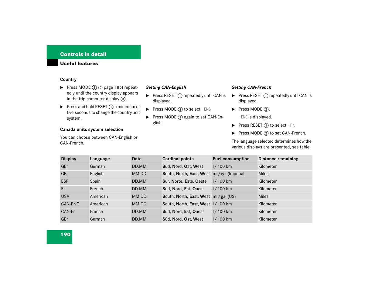 Mercedes-Benz 2004 ML 500 User Manual | Page 190 / 344