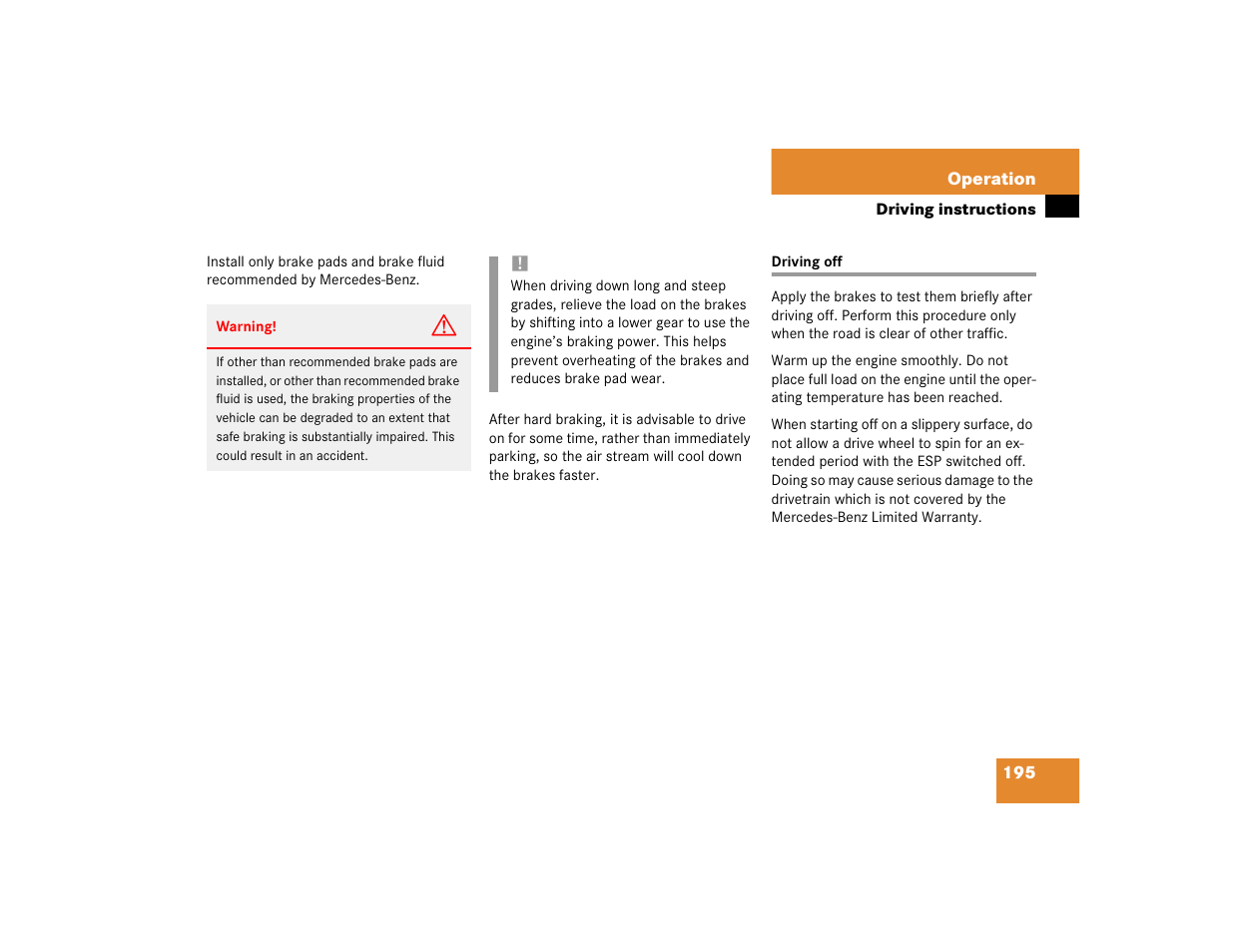 Mercedes-Benz 2004 ML 500 User Manual | Page 195 / 344