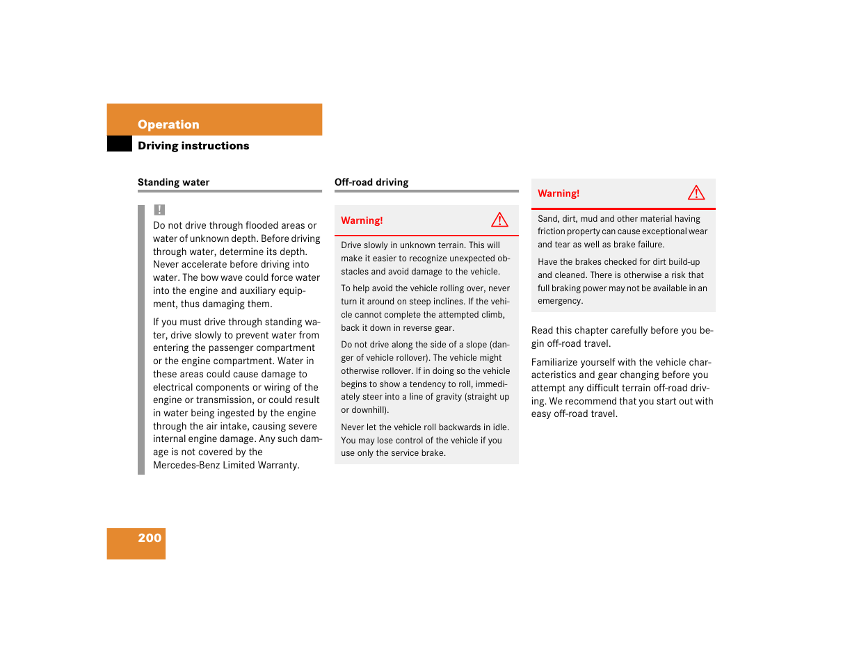 Mercedes-Benz 2004 ML 500 User Manual | Page 200 / 344