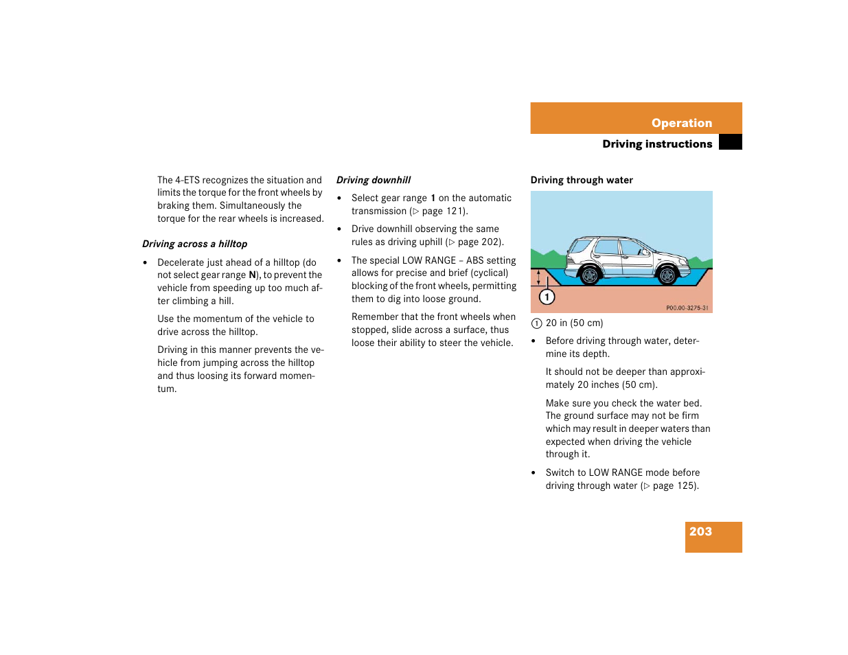 Mercedes-Benz 2004 ML 500 User Manual | Page 203 / 344