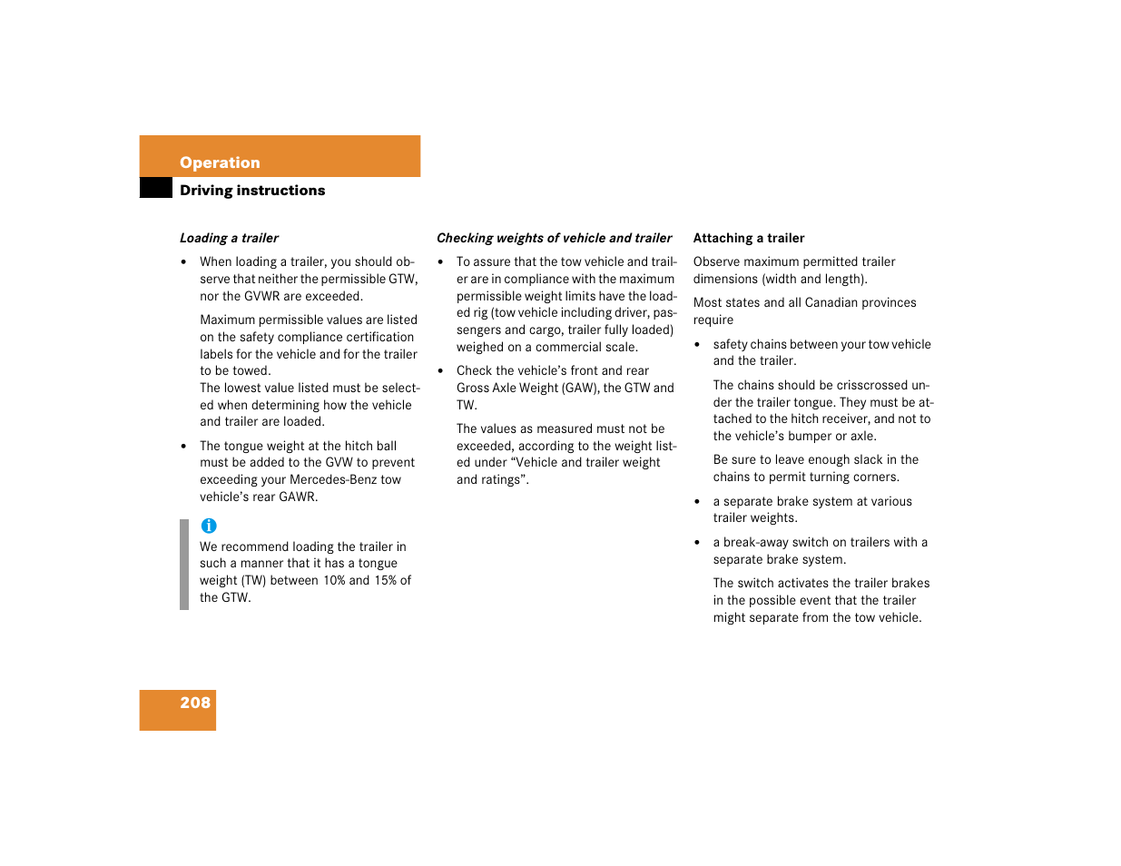Mercedes-Benz 2004 ML 500 User Manual | Page 208 / 344