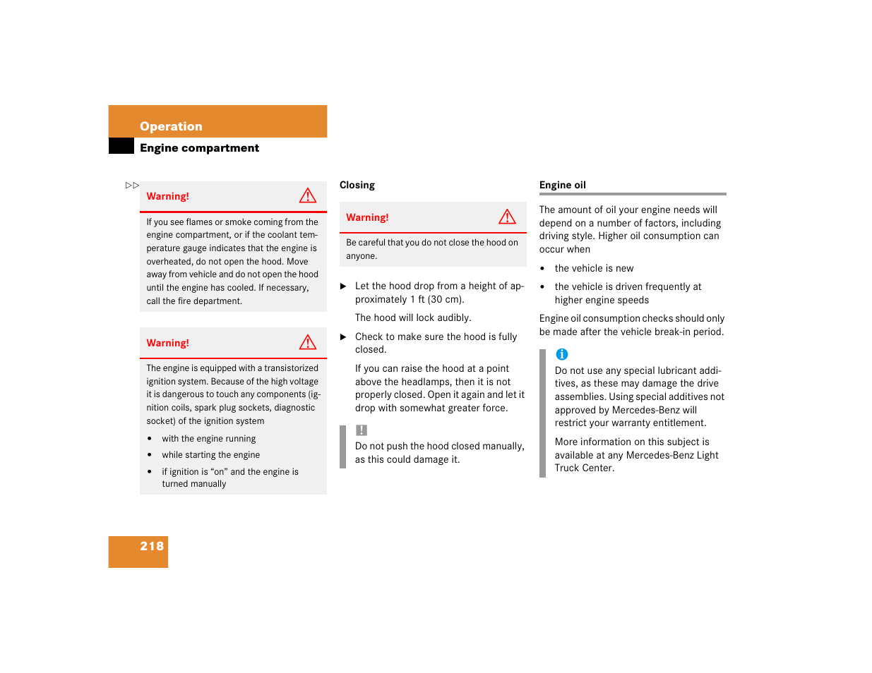Mercedes-Benz 2004 ML 500 User Manual | Page 218 / 344