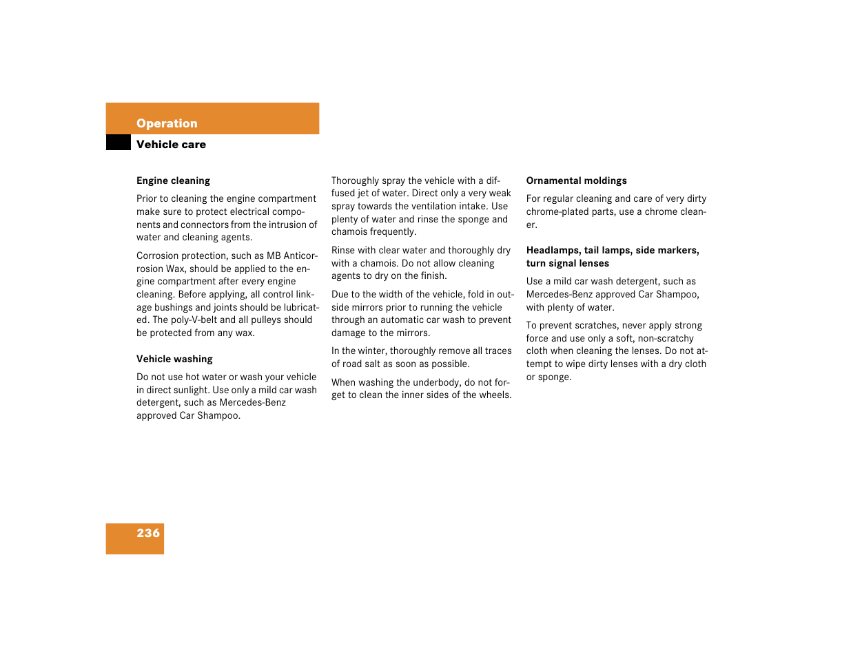 Mercedes-Benz 2004 ML 500 User Manual | Page 236 / 344