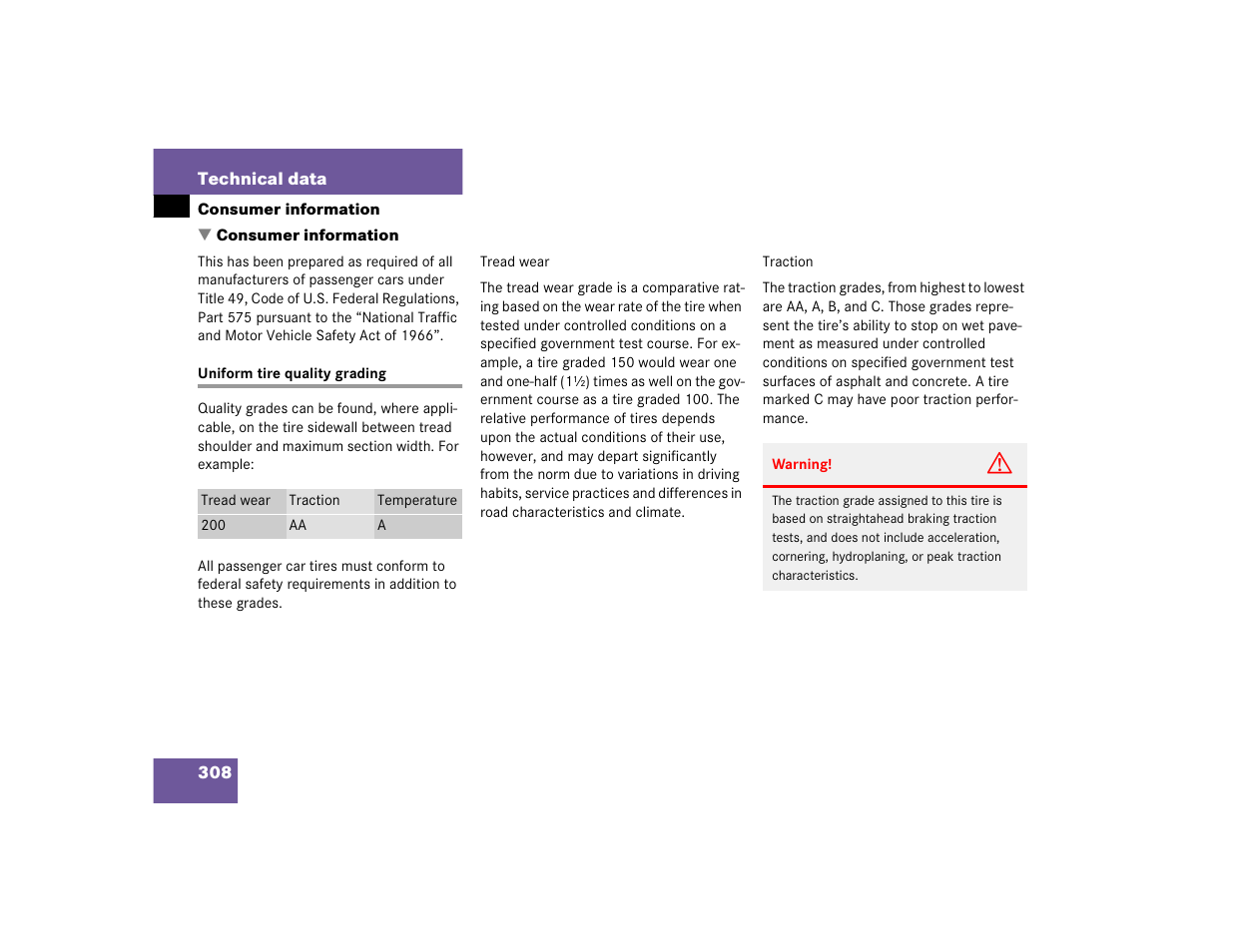 Mercedes-Benz 2004 ML 500 User Manual | Page 308 / 344