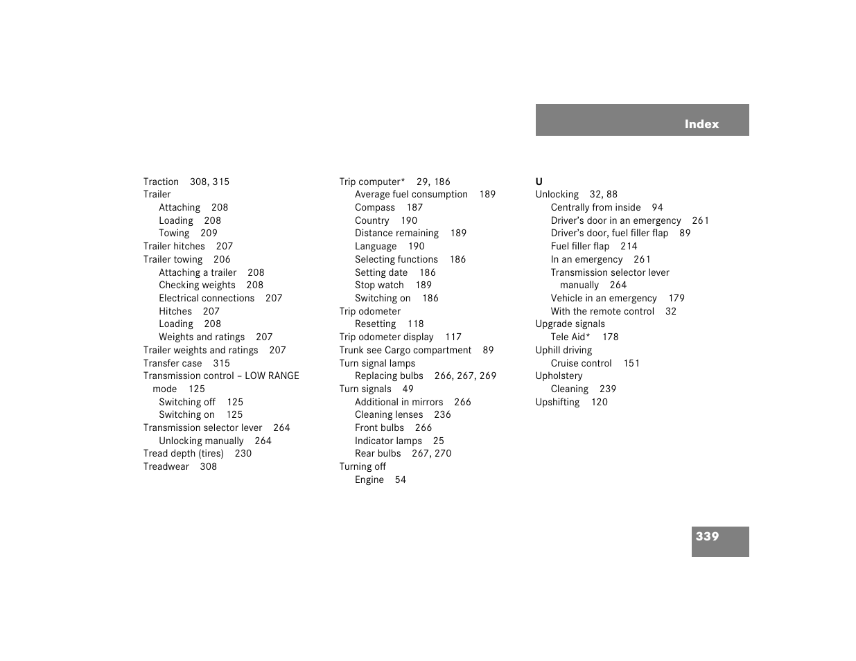 Mercedes-Benz 2004 ML 500 User Manual | Page 339 / 344