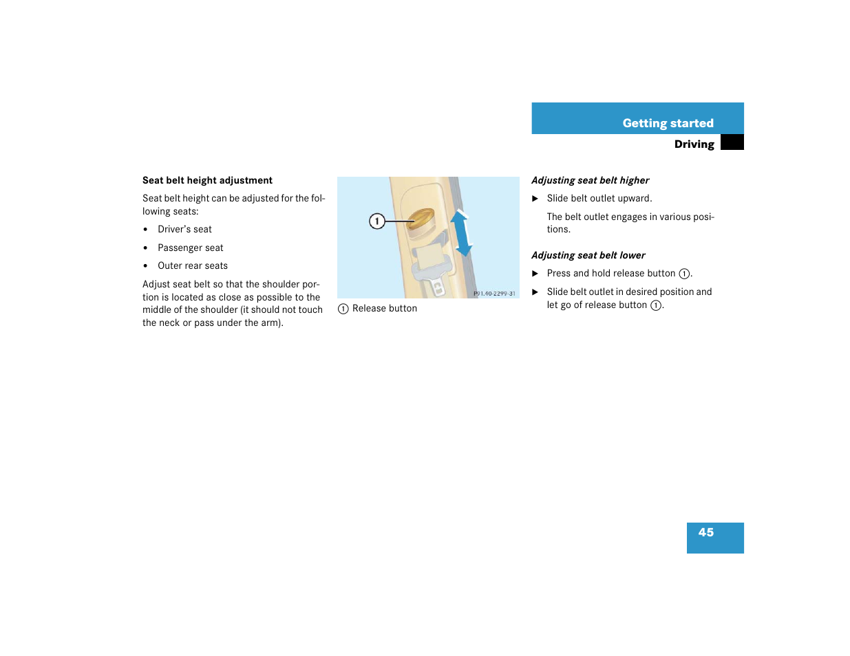 Mercedes-Benz 2004 ML 500 User Manual | Page 45 / 344