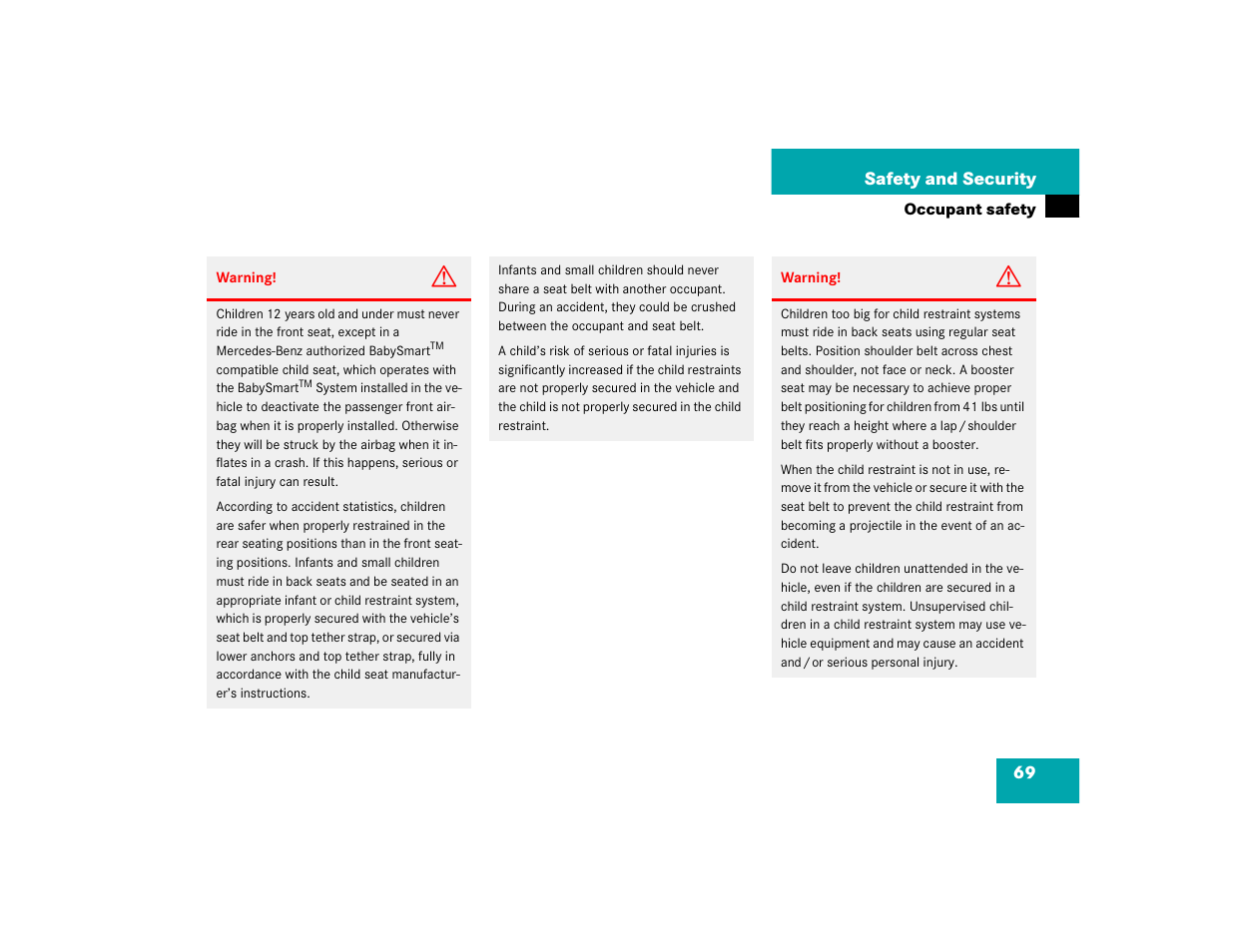 Mercedes-Benz 2004 ML 500 User Manual | Page 69 / 344