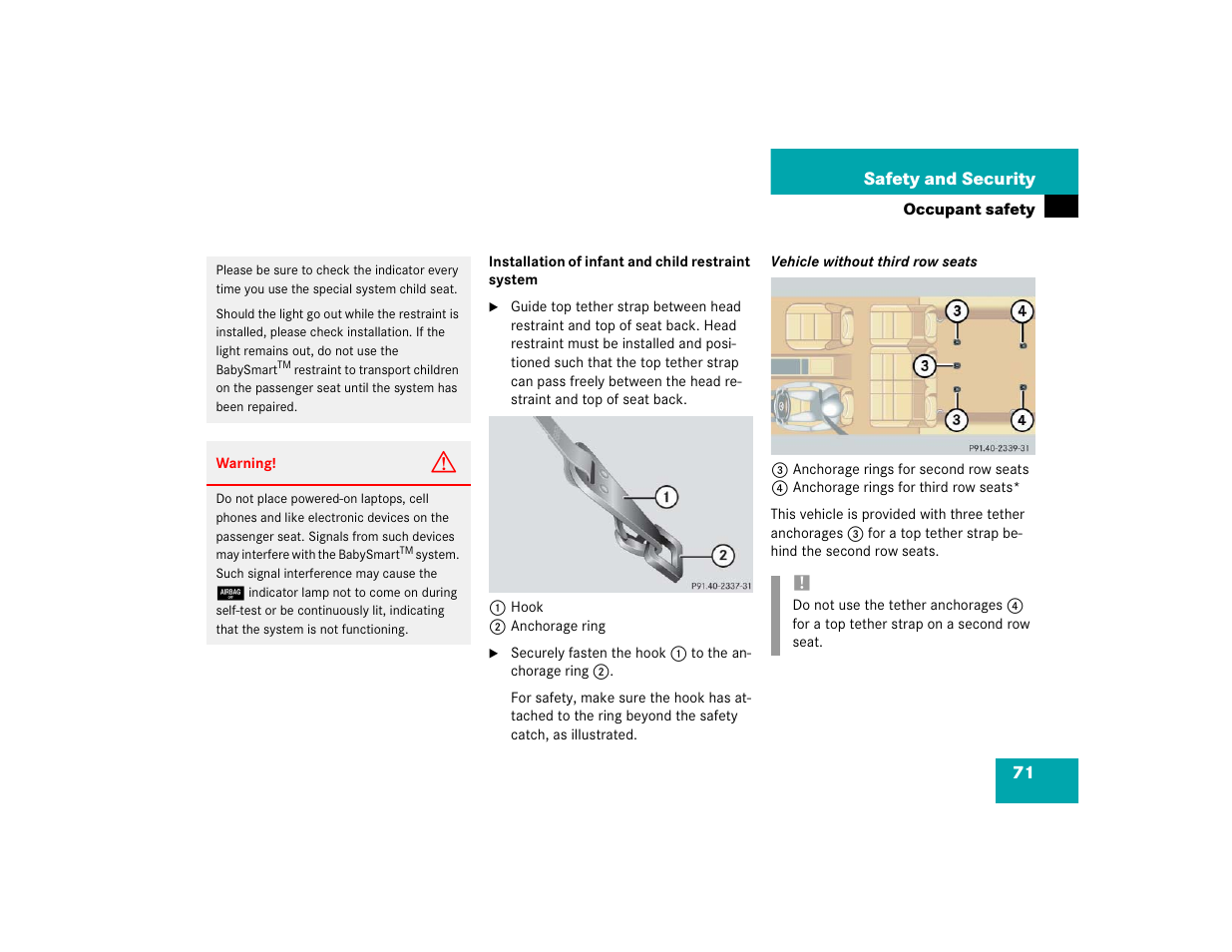 Mercedes-Benz 2004 ML 500 User Manual | Page 71 / 344