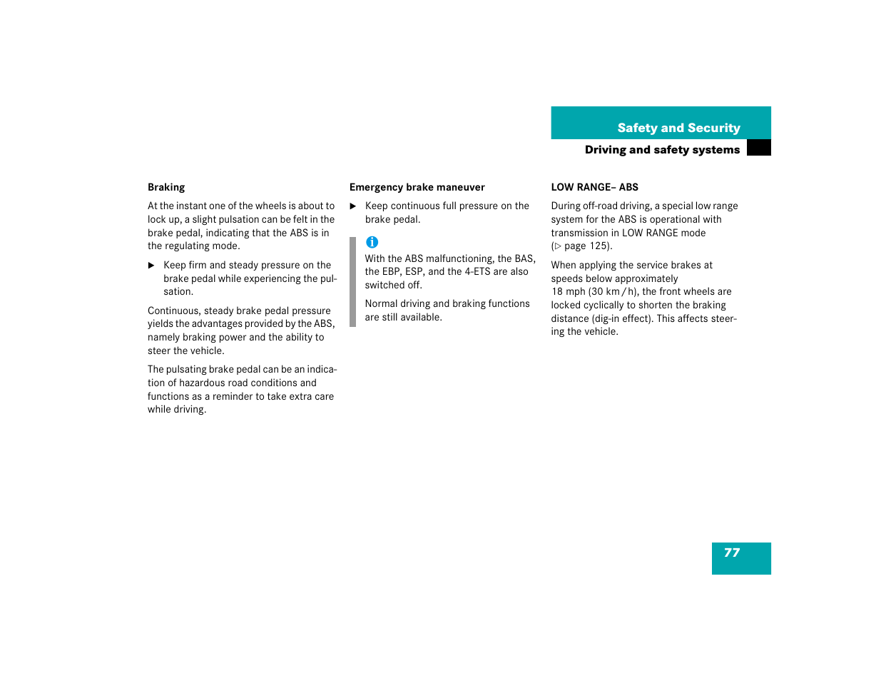 Mercedes-Benz 2004 ML 500 User Manual | Page 77 / 344