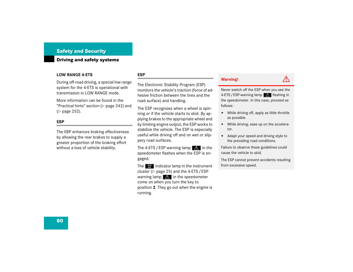 Mercedes-Benz 2004 ML 500 User Manual | Page 80 / 344