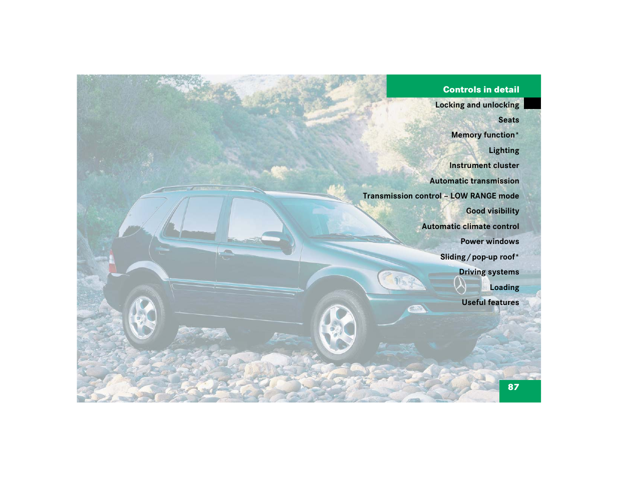 Mercedes-Benz 2004 ML 500 User Manual | Page 87 / 344