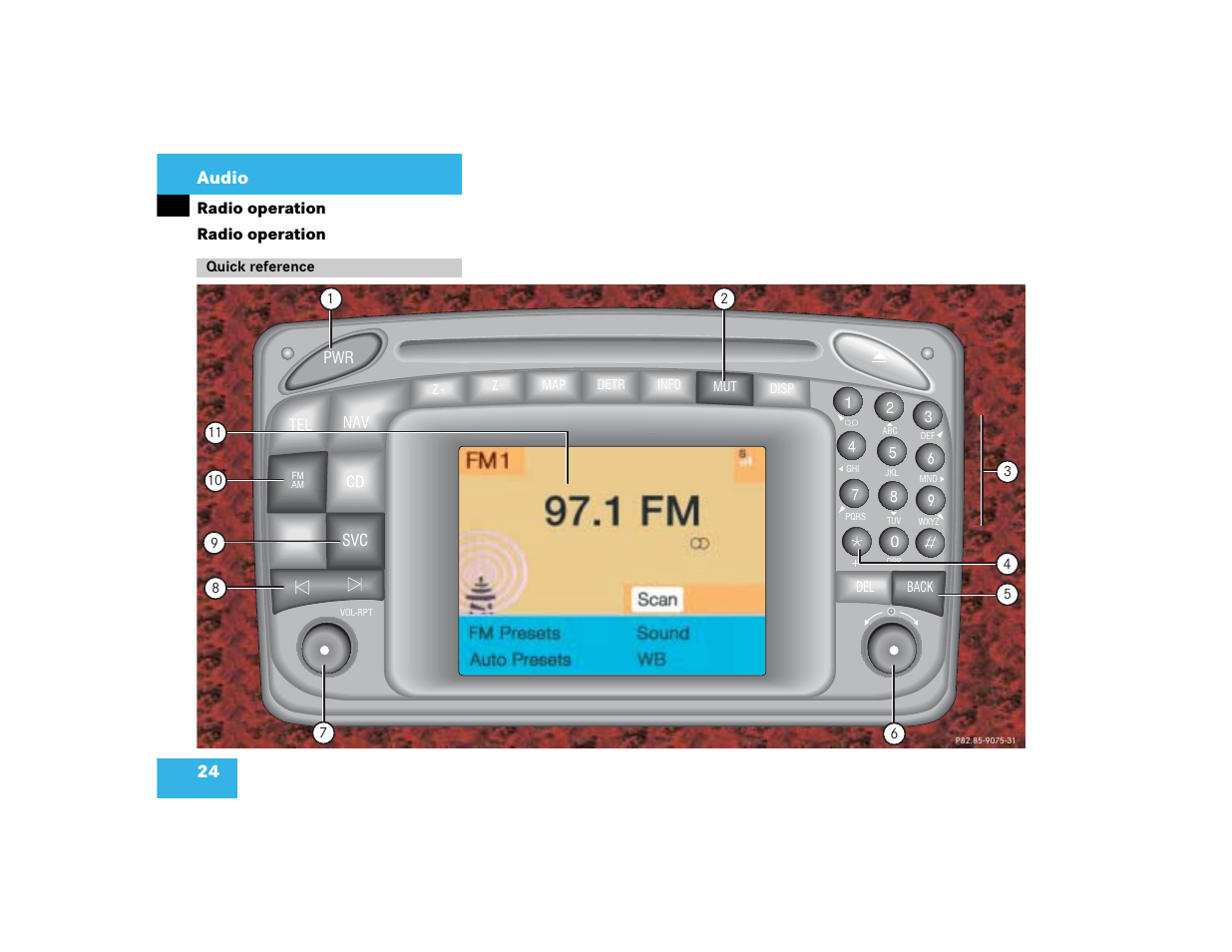 24 audio | Mercedes-Benz Command 209 User Manual | Page 32 / 225