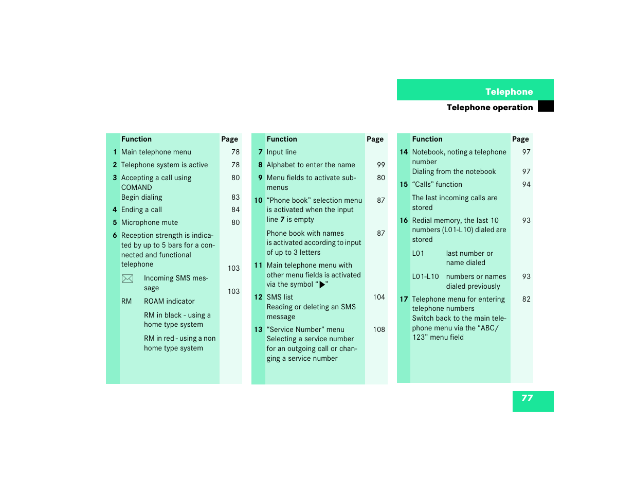 Mercedes-Benz Command 209 User Manual | Page 85 / 225