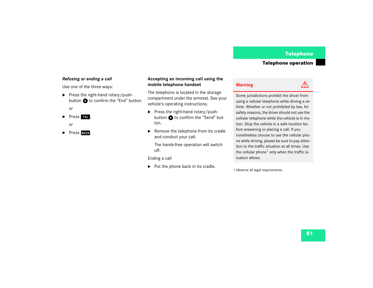 Mercedes-Benz Command 209 User Manual | Page 89 / 225