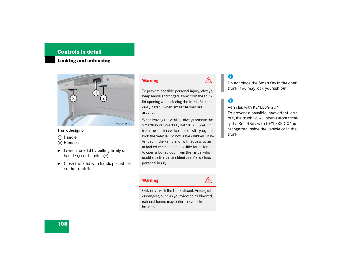 Mercedes-Benz 2005 CLK 320 User Manual | Page 109 / 506