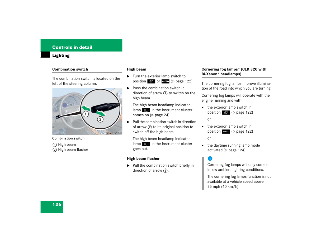 Mercedes-Benz 2005 CLK 320 User Manual | Page 127 / 506