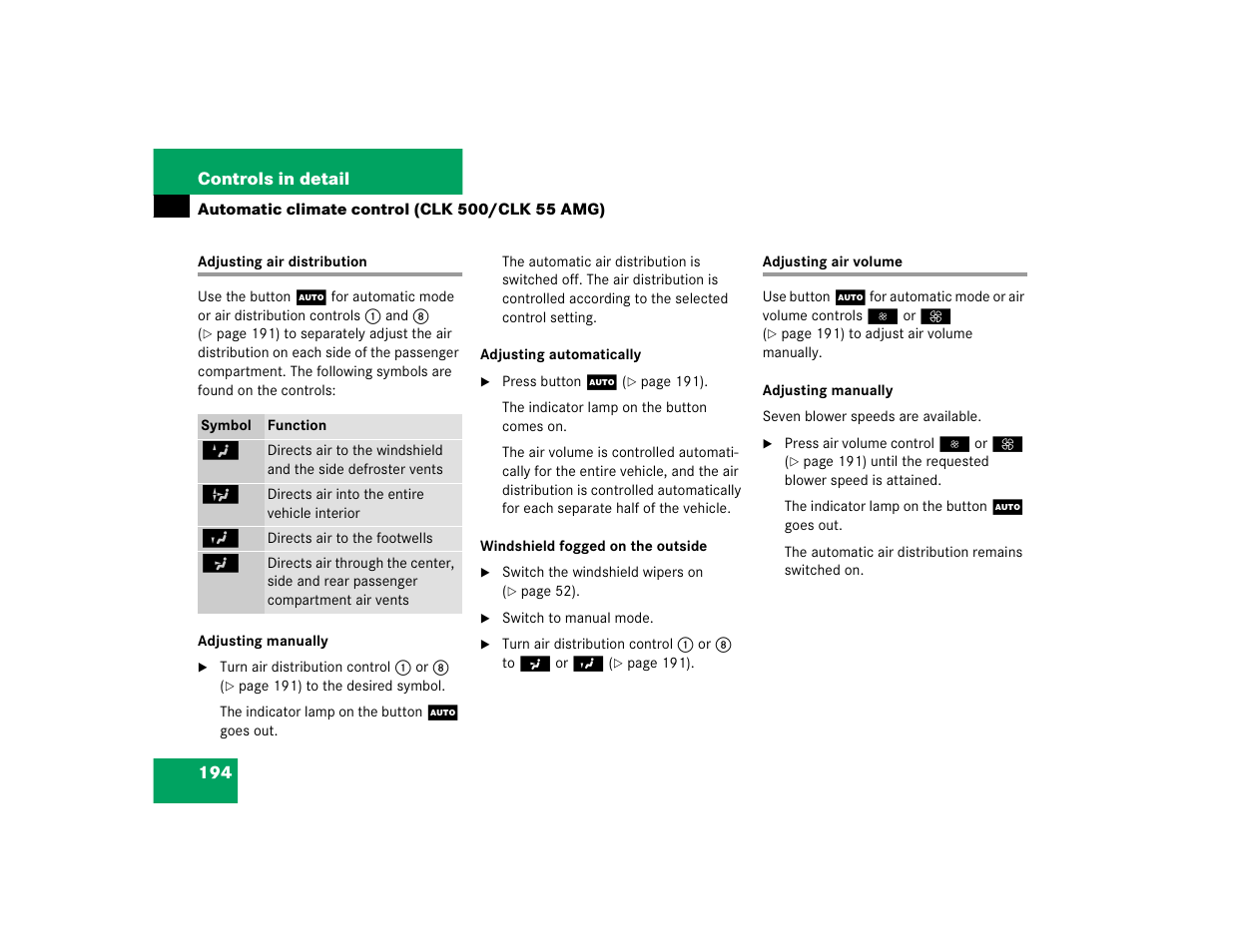 Mercedes-Benz 2005 CLK 320 User Manual | Page 195 / 506