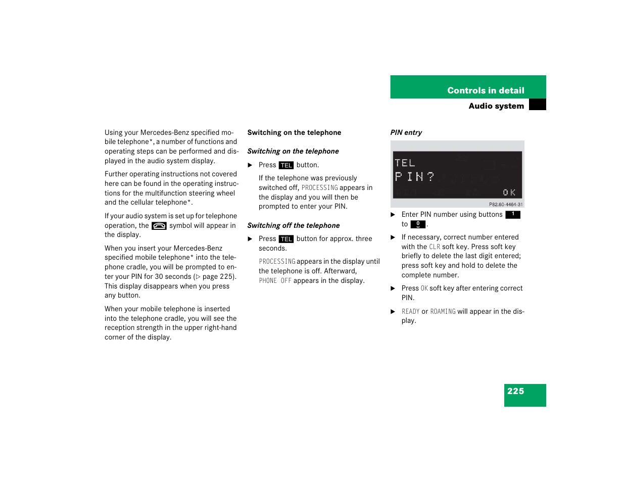 Mercedes-Benz 2005 CLK 320 User Manual | Page 226 / 506