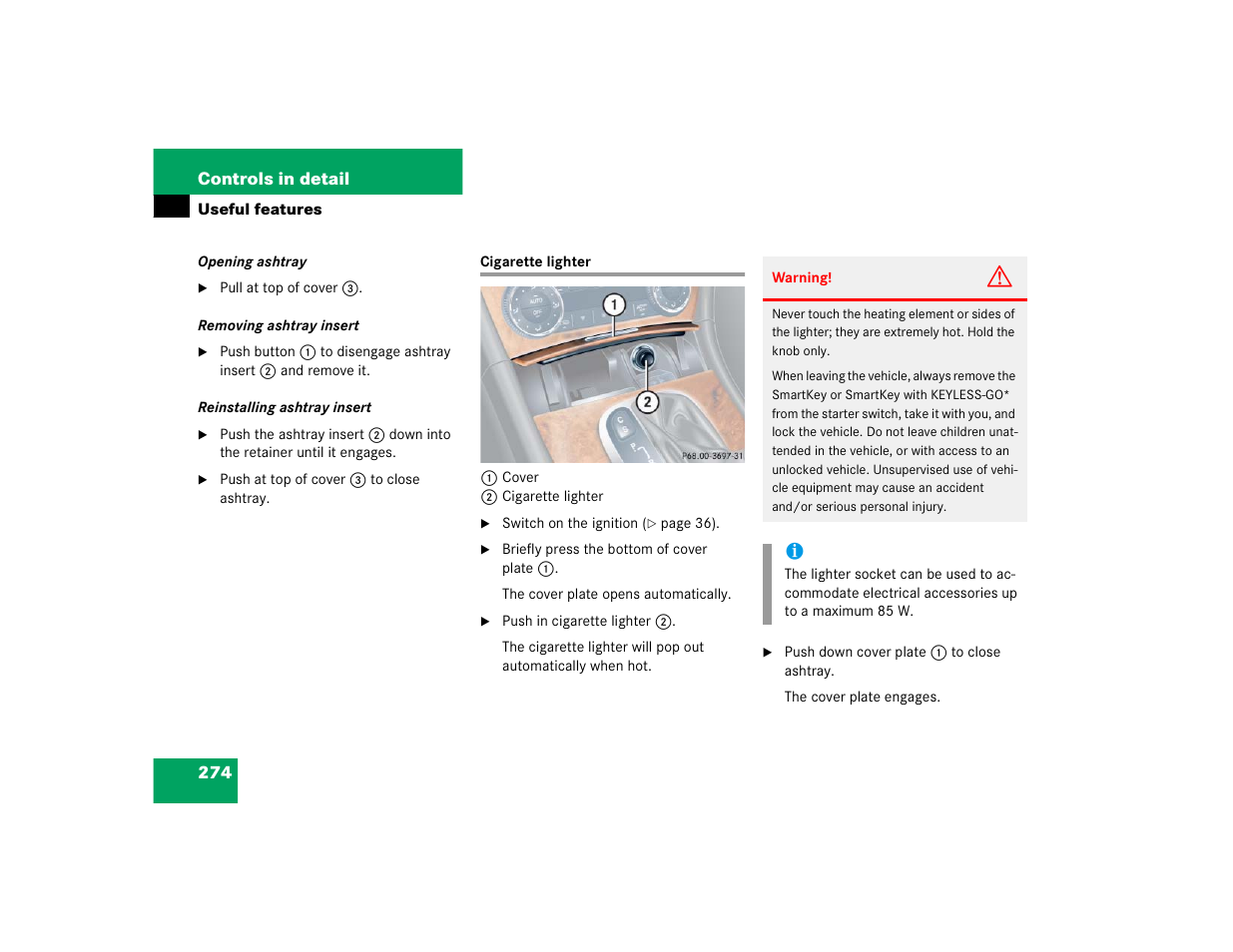 Mercedes-Benz 2005 CLK 320 User Manual | Page 275 / 506