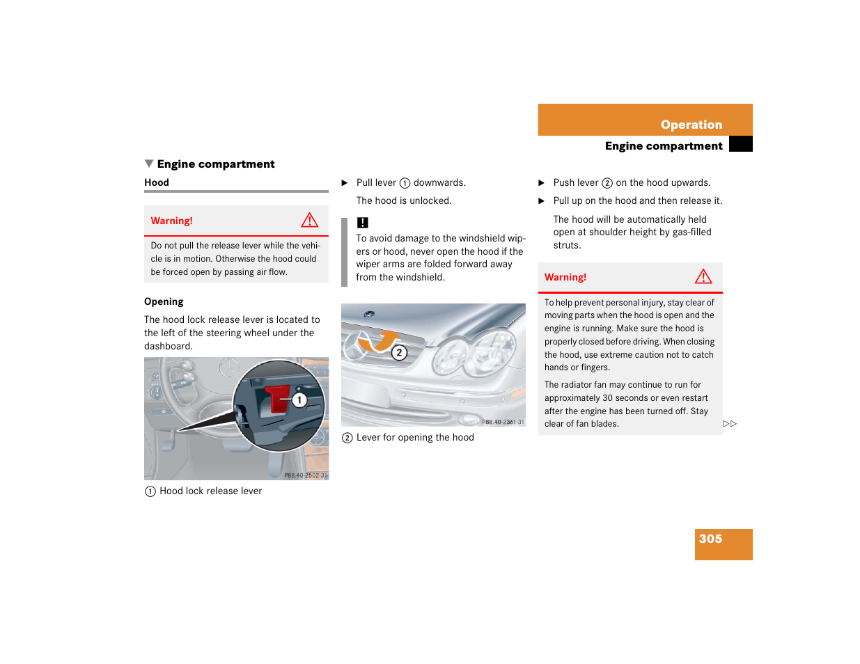 Mercedes-Benz 2005 CLK 320 User Manual | Page 306 / 506