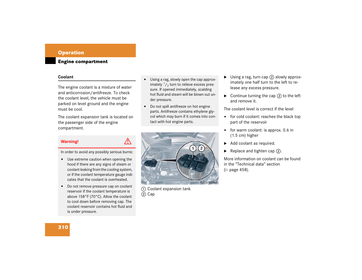 310 operation | Mercedes-Benz 2005 CLK 320 User Manual | Page 311 / 506