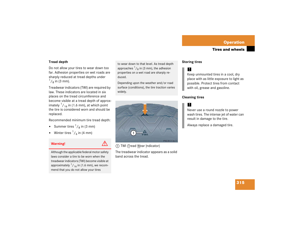 315 operation | Mercedes-Benz 2005 CLK 320 User Manual | Page 316 / 506