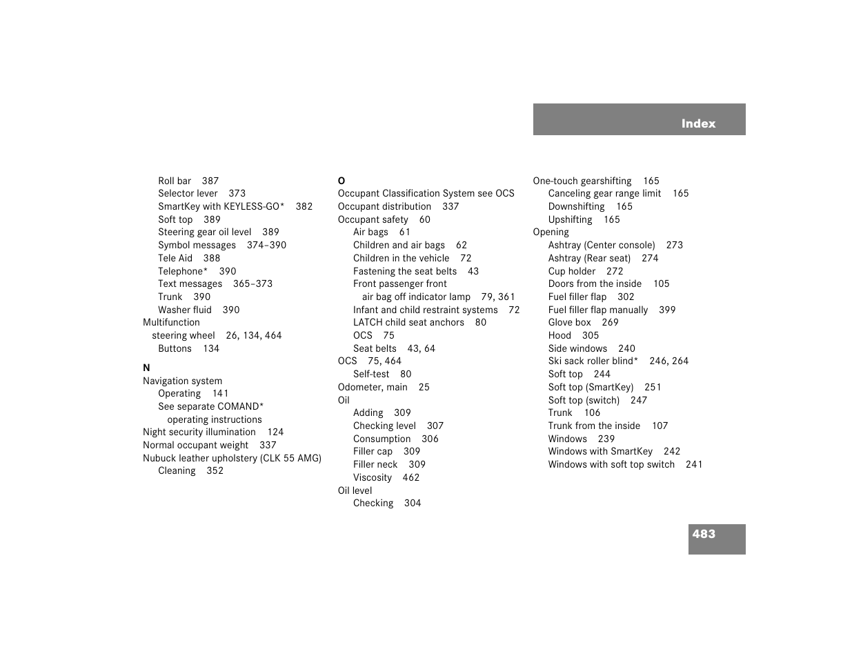 Mercedes-Benz 2005 CLK 320 User Manual | Page 484 / 506