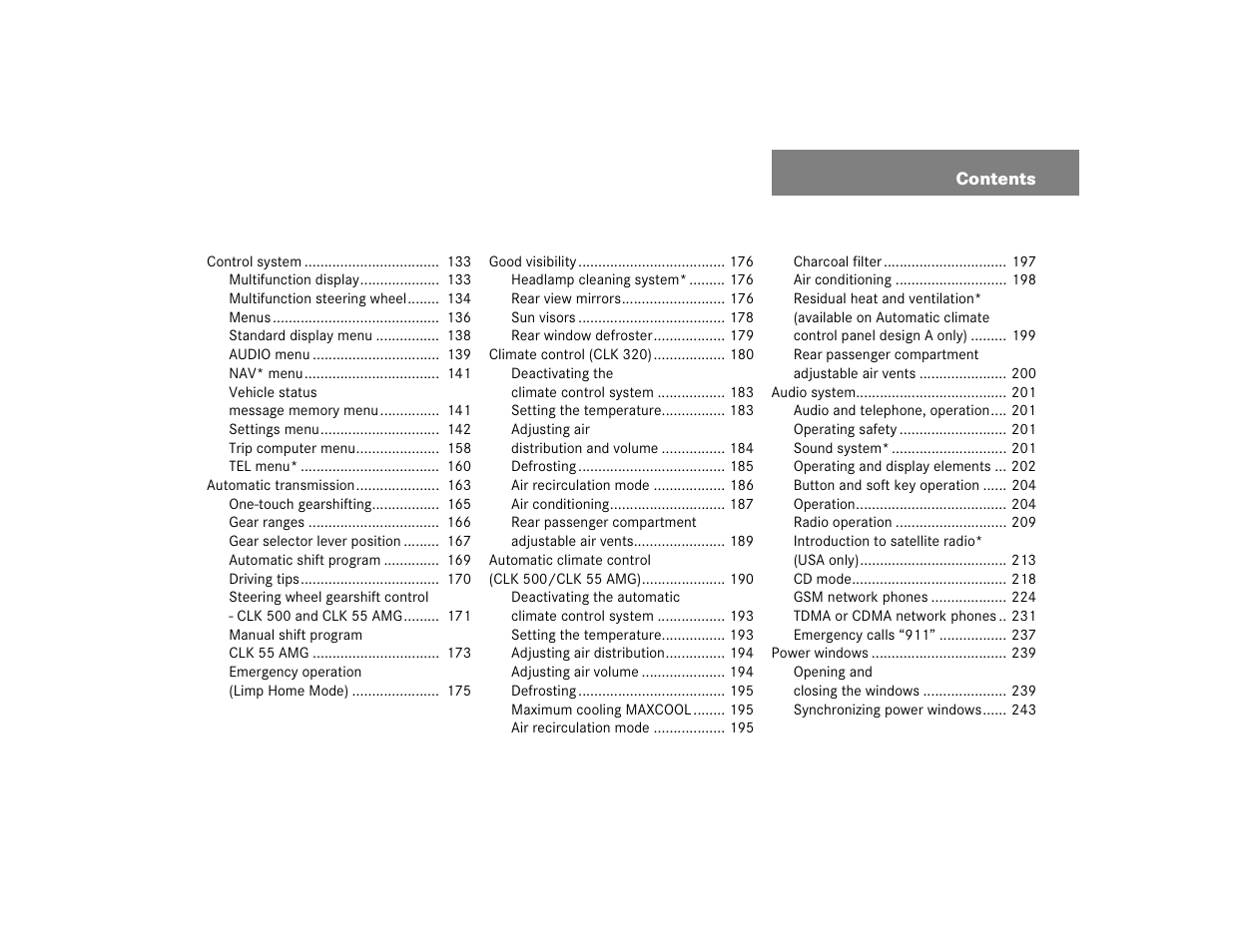 Mercedes-Benz 2005 CLK 320 User Manual | Page 6 / 506