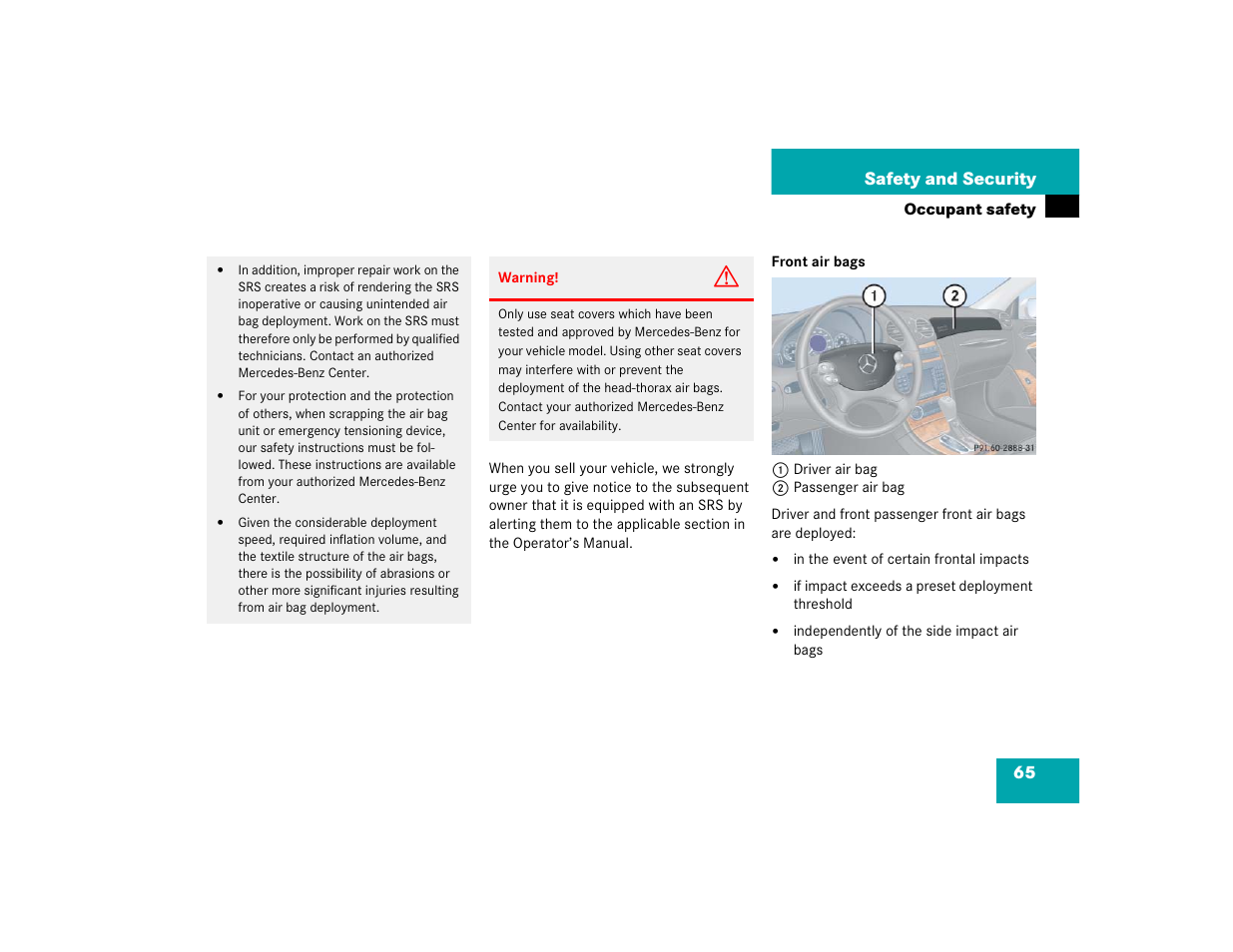 Mercedes-Benz 2005 CLK 320 User Manual | Page 66 / 506