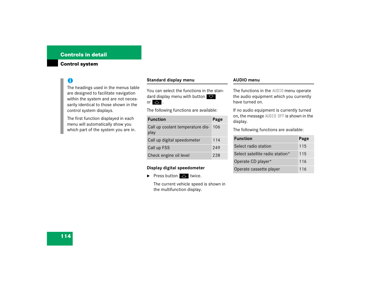 Mercedes-Benz 2004 C-Class Coupe User Manual | Page 114 / 376
