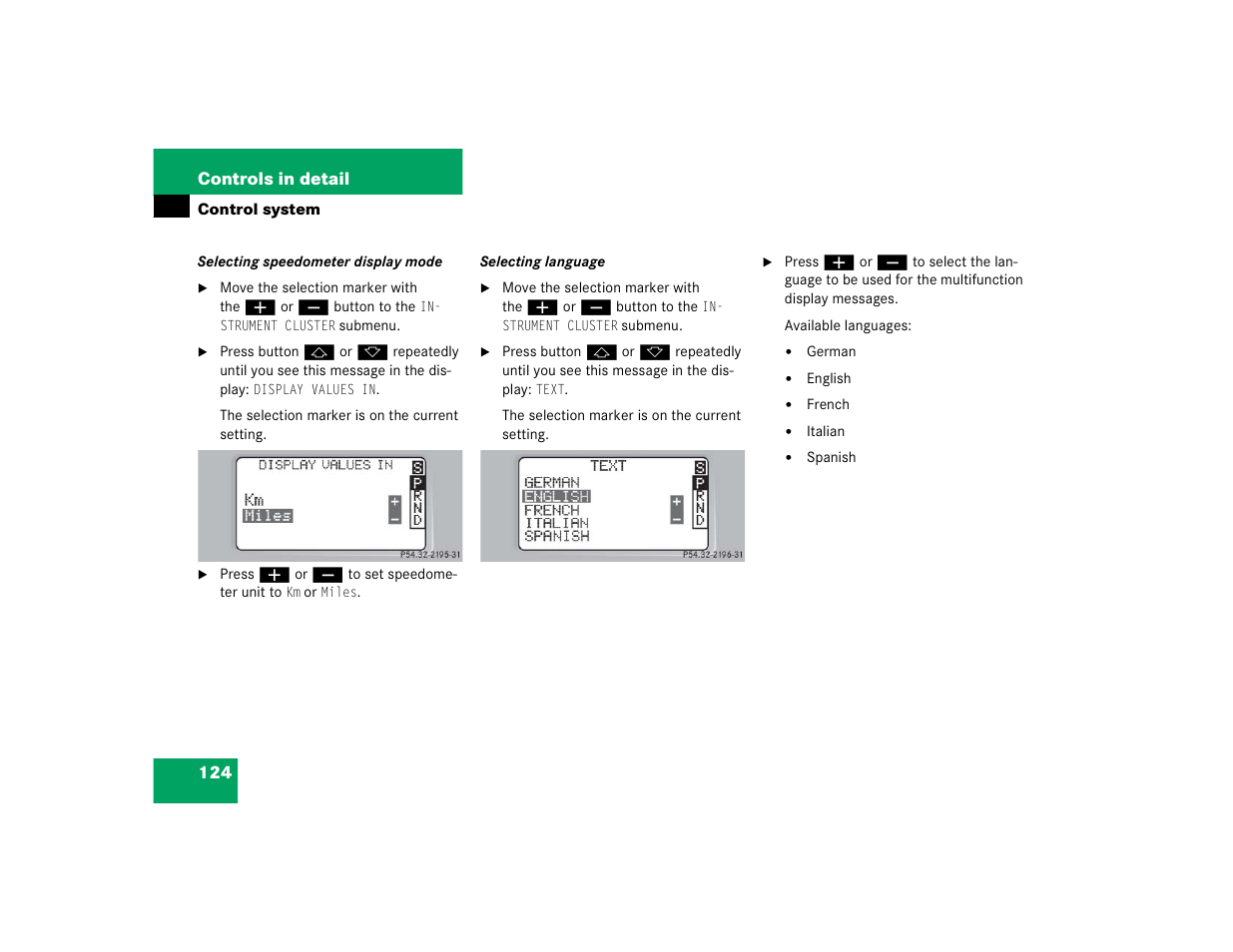 Mercedes-Benz 2004 C-Class Coupe User Manual | Page 124 / 376