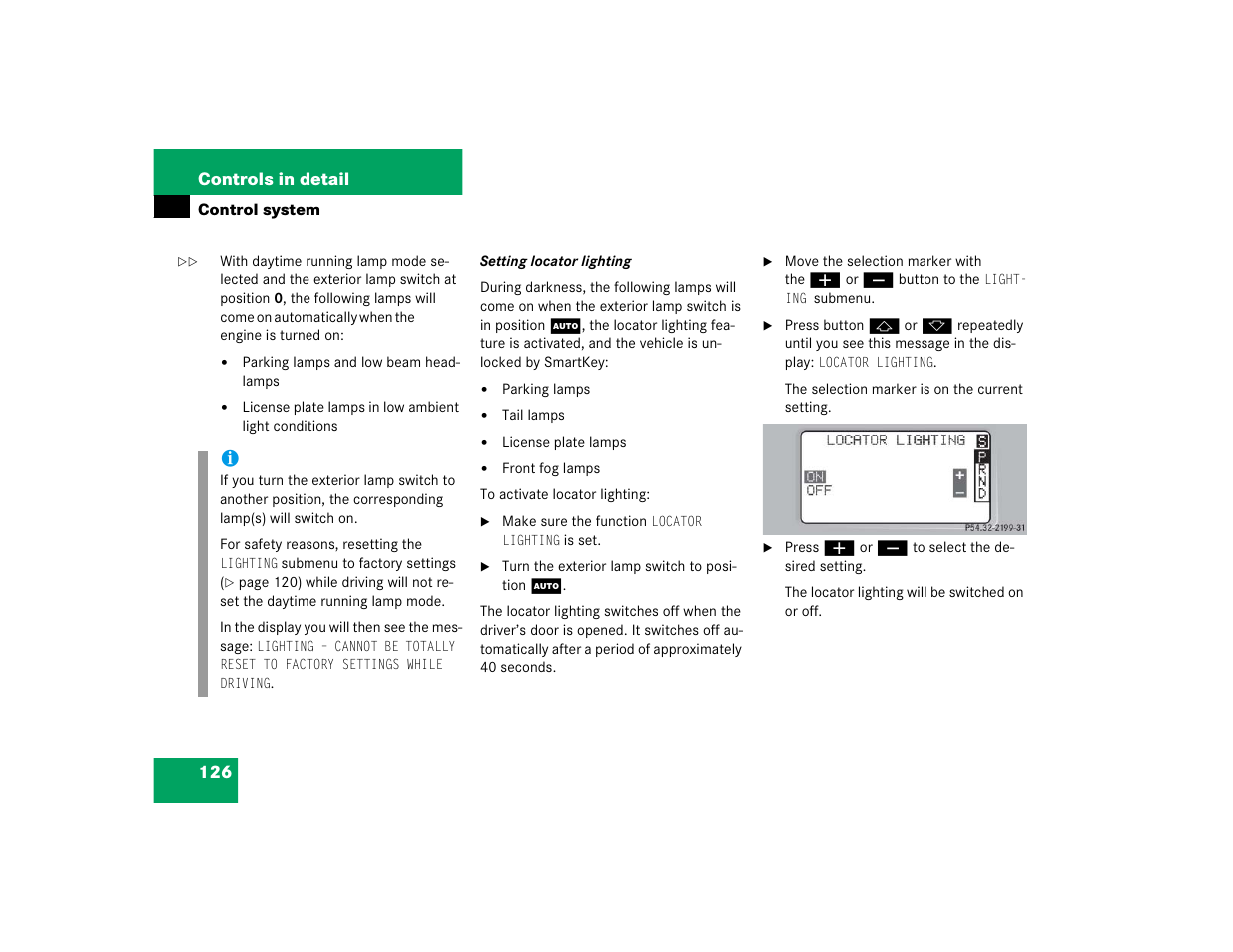 Mercedes-Benz 2004 C-Class Coupe User Manual | Page 126 / 376