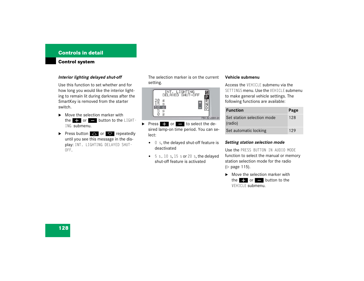 Mercedes-Benz 2004 C-Class Coupe User Manual | Page 128 / 376