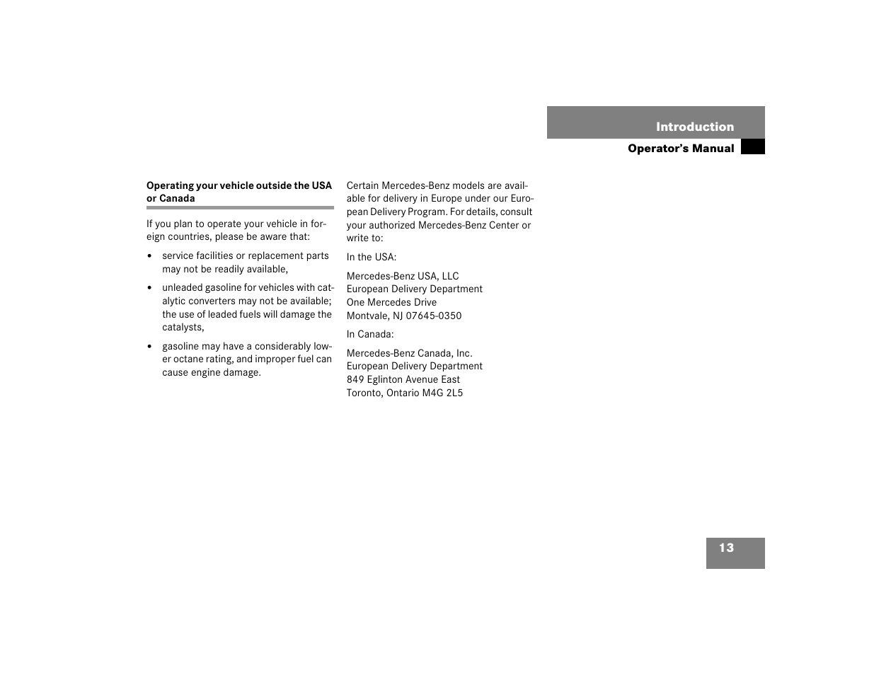 Mercedes-Benz 2004 C-Class Coupe User Manual | Page 13 / 376