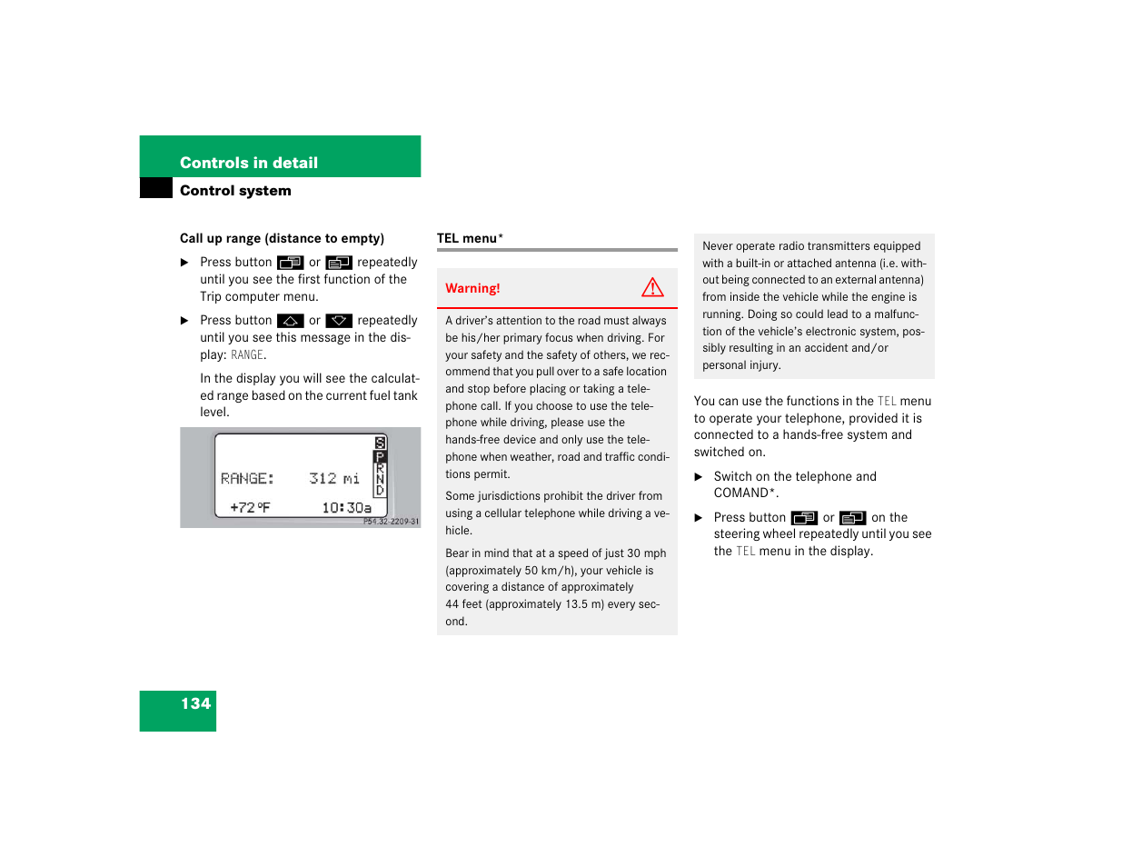 Mercedes-Benz 2004 C-Class Coupe User Manual | Page 134 / 376